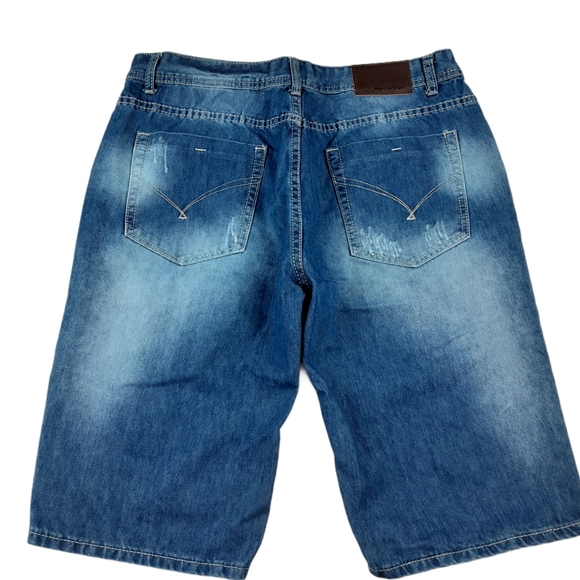 Respect Our Kingdom Distressed Men Shorts 34 - Picture 2 of 4